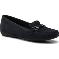 Mokasyny GEOX - D Annytah Moc A D84BMA 00032 C4007 Dk Blue. Czarne mokasyny Geox, z aplikacjami, z materiału, bez obcasa. Za 429.00 zł.