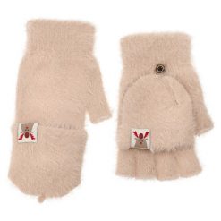 Beżowe Śliczne Rękawiczki Alpaka Damskie Armodo. Brązowe rękawiczki Armodo, z aplikacjami, eleganckie. Za 29.99 zł.