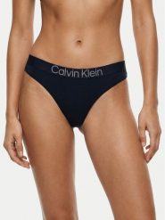 Calvin Klein Underwear Stringi LV00QD5292 Granatowy. Niebieskie stringi Calvin Klein Underwear, bez wzorów, z bawełny. Za 79.99 zł.