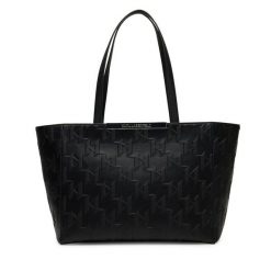 Torebka KARL LAGERFELD. Czarne shopper KARL LAGERFELD, bez wzorów, bez dodatków. Za 629.99 zł.