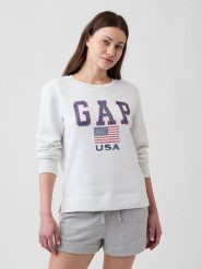 GAP Bluza w kolorze kremowym rozmiar: L. Brązowe bluzy GAP, l, bez wzorów, z materiału, bez kaptura. Za 83.22 zł.