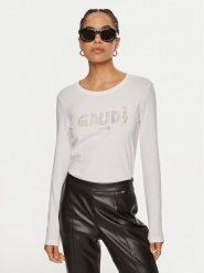 Gaudi Bluzka 421BD64035 Biały Regular Fit. Białe bluzki Gaudi, xs, bez wzorów, z bawełny, bez kołnierzyka, bez ramiączek. Za 189.99 zł.