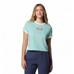 Columbia Koszulka Rolling Bend 2120001325. Niebieskie koszulki sportowe Columbia, bez wzorów, bez ramiączek. Za 79.99 zł.