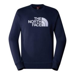 Bluza The North Face Drew Peak Crew. Niebieskie bluzy The North Face, uniwersalny, bez wzorów, z bawełny, bez kaptura. Za 528.99 zł.