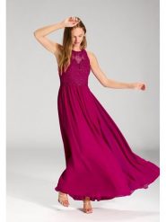 SWING Sukienka w kolorze różowym rozmiar: 34. Różowe sukienki Swing, bez wzorów, bez kołnierzyka, bez ramiączek, maxi. Za 304.99 zł.