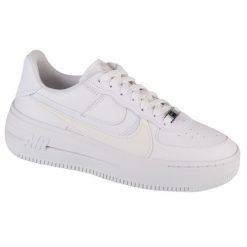 Buty do chodzenia damskie Nike Air Force 1 Pltaform. Białe obuwie sportowe Nike, z gumy, bez zapięcia, trekkingowe, Nike Air Force. Za 692.00 zł.