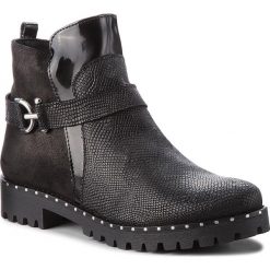 Botki SERGIO BARDI - Alfianello FW127351718VF 601. Czarne botki Sergio Bardi, z aplikacjami, z lakierowanej skóry, bez obcasa, na obcasie, bez zapięcia. W wyprzedaży za 179.00 zł.