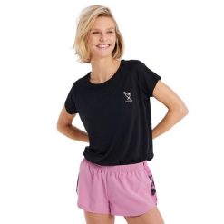 Koszulka damska Protest Prtmeru. Czarne koszulki sportowe Protest, bez wzorów, ze skóry, bez ramiączek. W wyprzedaży za 129.90 zł.