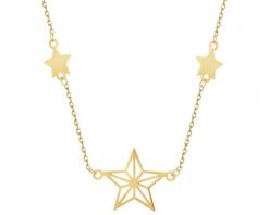 Naszyjnik srebrny - gwiazdy. Szare naszyjniki Apart, pozłacane. Za 249.00 zł.