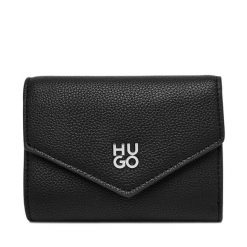 Portfel HUGO. Czarne portfele Hugo, bez wzorów. Za 339.99 zł.