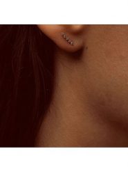 OR Carats Złote kolczyki-wkrętki z diamentami rozmiar: onesize. Szare kolczyki OR Carats, z diamentem, złote. Za 393.45 zł.