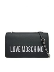LOVE MOSCHINO Torebka JC4192PP1MKD000B Czarny. Czarne listonoszki Love Moschino, bez wzorów, ze skóry, bez dodatków. Za 489.99 zł.