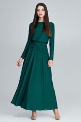 Zielona Zwiewna Sukienka Maxi z Podkreślona Talią. Zielone sukienki Figl, na co dzień, l, bez wzorów, z elastanu, bez kołnierzyka, bez ramiączek, maxi. Za 289.00 zł.