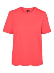 Vero Moda Koszulka w kolorze koralowym rozmiar: S. Czerwone bluzki Vero Moda, s, bez wzorów, z bawełny, bez kołnierzyka, bez ramiączek. Za 48.62 zł.