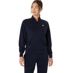 Damska bluza dresowa Asics Warm-Up. Niebieskie bluzy Asics, m, bez wzorów, z dresówki, bez kaptura. Za 324.00 zł.