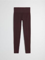 Prążkowane legginsy comfort - czerwony. Czerwone legginsy Sinsay, l, bez wzorów, prążkowane. Za 39.99 zł.
