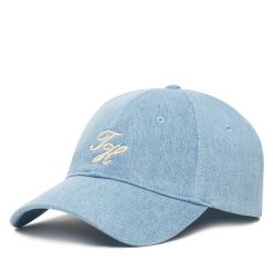 Czapka z daszkiem Tommy Hilfiger. Niebieskie czapki TOMMY HILFIGER, bez wzorów. Za 219.99 zł.