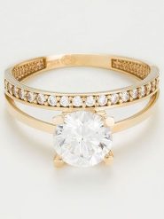 OR ÉCLAT Złoty pierścionek "Majestueuse" z cyrkonią rozmiar: 54. Żółte pierścionki OR ÉCLAT, z cyrkonią, złote. Za 1,304.99 zł.