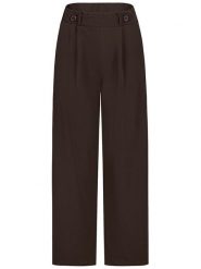 Sublevel Spodnie w kolorze ciemnobrązowym rozmiar: S. Brązowe spodnie materiałowe Sublevel, na co dzień, s, bez wzorów, z materiału. Za 100.52 zł.