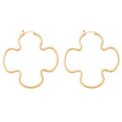 Kolczyki Clover 7 cm pozłacane. Żółte kolczyki Lilou, pozłacane. Za 199.00 zł.