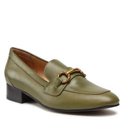 Lordsy Gino Rossi. Zielone lordsy Gino Rossi, bez wzorów, bez obcasa, bez zapięcia. Za 199.99 zł.