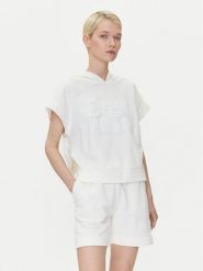 Emporio Armani Bluza EW000775 AF12186 U1131 Biały Loose Fit. Białe bluzy Emporio Armani, xs, bez wzorów, z bawełny, bez kaptura. Za 369.99 zł.