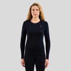 T-shirt thermique Odlo Merino 200 col zippé manches longues clair. Czarne bielizna sportowa Odlo, s, bez wzorów. Za 360.09 zł.