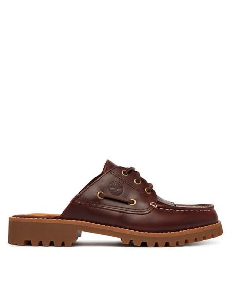 Timberland Klapki Noreen Mule TB0A4198EIW1 Bordowy. Czerwone klapki Timberland, bez wzorów, ze skóry, bez obcasa. Za 591.99 zł.