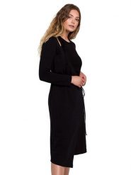 Be Wear Sukienka w kolorze czarnym rozmiar: XXL. Czarne sukienki Be Wear, na co dzień, xxl, bez wzorów, bez kołnierzyka, bez ramiączek, midi, proste. Za 83.62 zł.