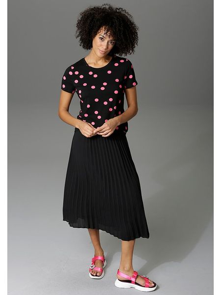 Aniston Spódnica w kolorze czarnym rozmiar: 38. Czarne spódnice Aniston, bez wzorów, midi. Za 65.54 zł.