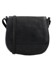 HIDE & STITCHES Skórzana torebka "Paint Rock" w kolorze czarnym - 20 x 19,5 x 4 cm rozmiar: onesize. Czarne torby na ramię HIDE & STITCHES, bez wzorów, z materiału, rockowe, na ramię, bez dodatków. Za 217.99 zł.