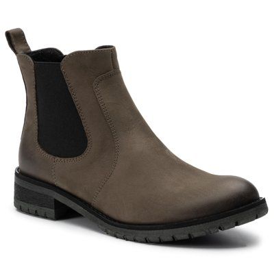 Gino Rossi 802A-01 Khaki. Brązowe botki Gino Rossi, bez wzorów, z nubiku, bez obcasa, bez zapięcia. Za 329.99 zł.