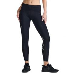 Legginsy kompresyjne, średni wysoki stan, damskie 2XU Aero. Czarne legginsy 2XU, s, bez wzorów, z dzianiny, z podwyższonym stanem. Za 611.00 zł.