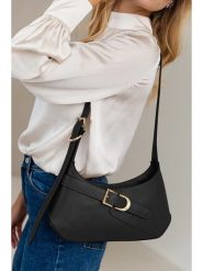 Lia Biassoni Skórzana torebka w kolorze czarnym - 32 x 19 x 6 cm rozmiar: onesize. Czarne torby na ramię Lia Biassoni, bez wzorów, z materiału, na ramię, bez dodatków. Za 304.99 zł.