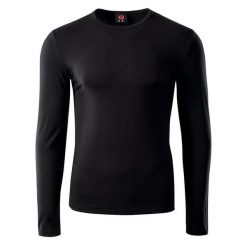 T-Shirt Z Długim Rękawem Damski Trening Milky. Czarne t-shirty IQ, l, bez wzorów, bez kołnierzyka, bez ramiączek. Za 77.99 zł.