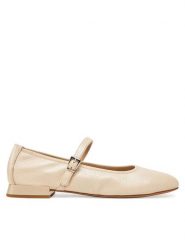 Caprice Baleriny 9-22100-44 Beżowy. Brązowe baleriny Caprice, bez wzorów, ze skóry, bez obcasa. Za 274.99 zł.