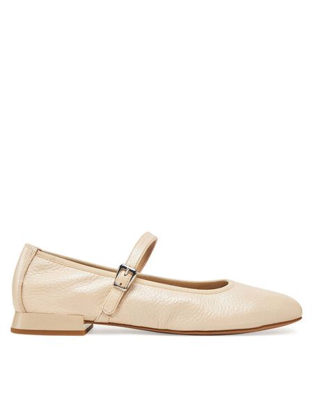 Caprice Baleriny 9-22100-44 Beżowy. Brązowe baleriny Caprice, bez wzorów, ze skóry, bez obcasa. Za 274.99 zł.
