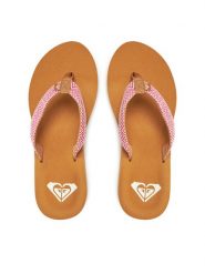 Roxy Japonki ARJL101167ro Różowy. Czerwone klapki Roxy, bez wzorów, z tworzywa sztucznego, bez obcasa. Za 89.99 zł.