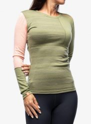 Bluza termiczna damska Ortovox 185 Rock N Wool Long Sleeve. Zielone bluzy ORTOVOX, na zimę, xs, bez wzorów, z materiału, bez kaptura. Za 428.99 zł.