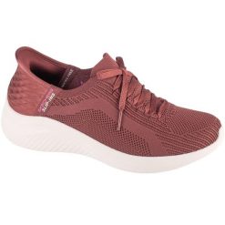Buty sportowe Sneakersy damskie, Skechers Slip-Ins Ultra Flex 3.0 - Brilliant. Czerwone obuwie sportowe Skechers, z materiału, bez zapięcia, trekkingowe, Skechers Sport. Za 349.99 zł.