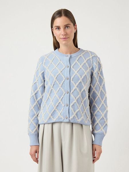 YAS Kardigan w kolorze błękitno-białym rozmiar: S. Niebieskie kardigany YAS, s, bez wzorów. Za 129.95 zł.