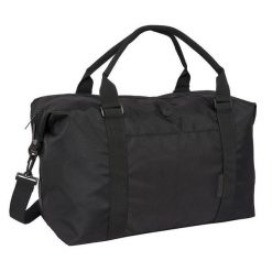 Elegancka torba podróżna klasy premium Barcelony. Czarne torby na ramię FC Barcelona, bez wzorów, z materiału, eleganckie, na ramię, duże, bez dodatków. Za 286.69 zł.