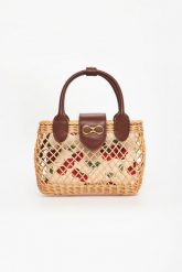 Torebka wiklinowa z saszetką TWINSET. Torby na ramię Twinset Milano, bez wzorów, bez dodatków. Za 879.00 zł.