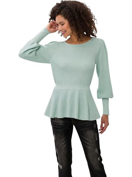 Heine Sweter w kolorze turkusowym rozmiar: 48. Niebieskie swetry Heine, bez wzorów, bez ramiączek. Za 68.95 zł.