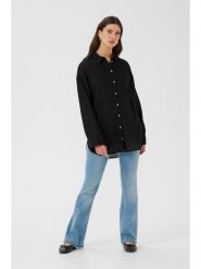 Kaffe Koszula w kolorze czarnym rozmiar: 42. Czarne koszule Kaffe, bez wzorów, bez kołnierzyka, bez ramiączek. Za 130.99 zł.