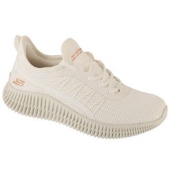 Buty sportowe Sneakersy damskie, Bobs Geo-New Aesthetics. Białe obuwie sportowe Skechers, bez zapięcia, trekkingowe, Skechers Sport. Za 199.99 zł.