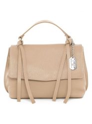 Anna Morellini Skórzana torebka "Fiametta" w kolorze szarobrązowym - 26 x 20 x 9 cm rozmiar: onesize. Brązowe torebki klasyczne Anna Morellini, bez wzorów, z materiału, bez dodatków. Za 348.95 zł.