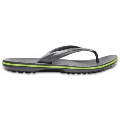 Japonki plażowe dla dorosłych Crocs Crocband Flip. Szare klapki Crocs, bez wzorów, bez obcasa. Za 166.63 zł.