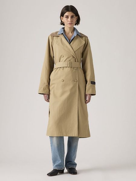 Levi's Trencz w kolorze beżowym rozmiar: L. Brązowe płaszcze Levi's®, l, bez wzorów, z bawełny, bez kaptura. Za 308.05 zł.