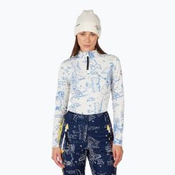 Bluza damska Rossignol JCC Booster Half Zip snow angel. Białe bluzy Rossignol, na zimę, bez wzorów, bez kaptura. Za 699.99 zł.